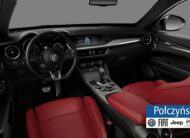 Alfa Romeo Stelvio Veloce Q4 AT 2.0 280 KM |Vulcano Black | Czerwona skóra | MY23