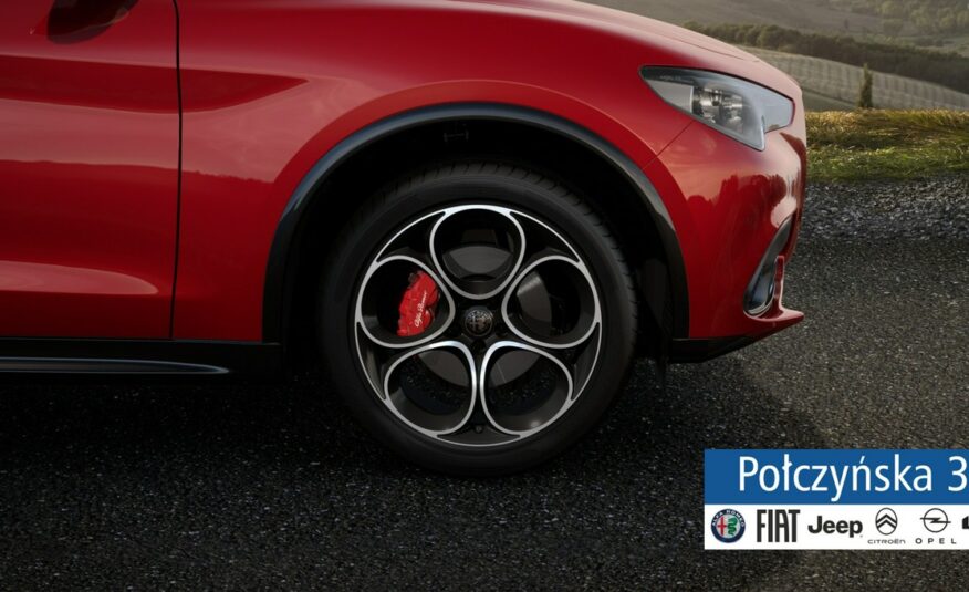 Alfa Romeo Stelvio Veloce Q4 AT 2.0 280 KM | Czerwony Alfa Red | Czarna skóra | MY23