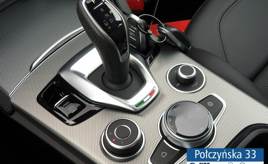 Alfa Romeo Stelvio Veloce Q4 AT 2.0 280 KM|Niebieska|Czarna skóra|Asystent kierowcy+|2023
