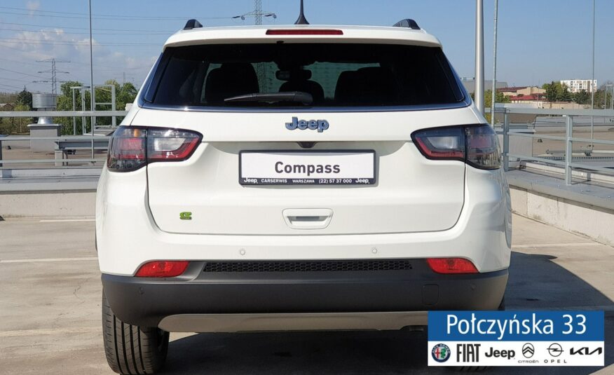 Jeep Compass LIMITED 1.5 e-HYBRID 130KM |Biały |Pak. Zim/ Parking +|Leasing od 102%