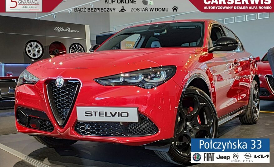 Alfa Romeo Stelvio Competizione Q4 AT 2.0 280 KM|Skóra|Asystent kierowcy+|Szklany dach
