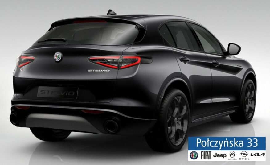 Alfa Romeo Stelvio Competizione Q4 AT 2.0 280 KM | Czrna skóra | Vulcano Black