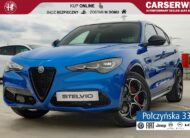 Alfa Romeo Stelvio Veloce Q4 AT 2.0 280 KM|Misano Blue|Szklany dach|Czarna skóra|2024