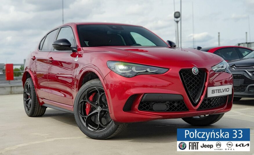 Alfa Romeo Stelvio Quadrifoglio  2.9 V6 520 KM AT8 Q4|Etna Red|Tarcze ceramicz.|Akrapovic