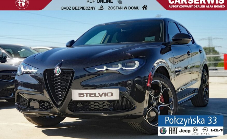 Alfa Romeo Stelvio Veloce Q4 AT 2.0 280 KM| Volcano Black|Pakiet Techno| MY24