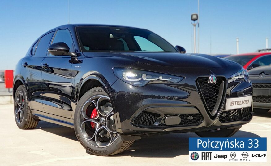 Alfa Romeo Stelvio Veloce Q4 AT 2.0 280 KM| Volcano Black|Pakiet Techno| MY24