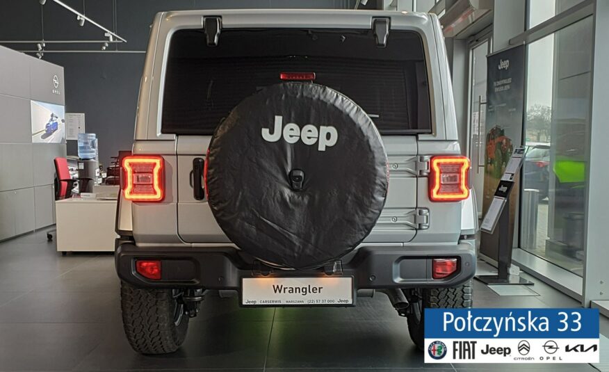 Jeep Wrangler SAHARA 2.0 Turbo 272 KM ATX 4WD |Silver Zynith|Dach el. otwierany|MY24