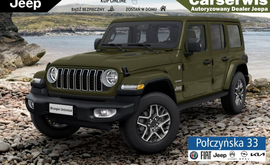 Jeep Wrangler SAHARA 2.0 Turbo 272 KM ATX 4WD |Sarge Green zielony |MY24