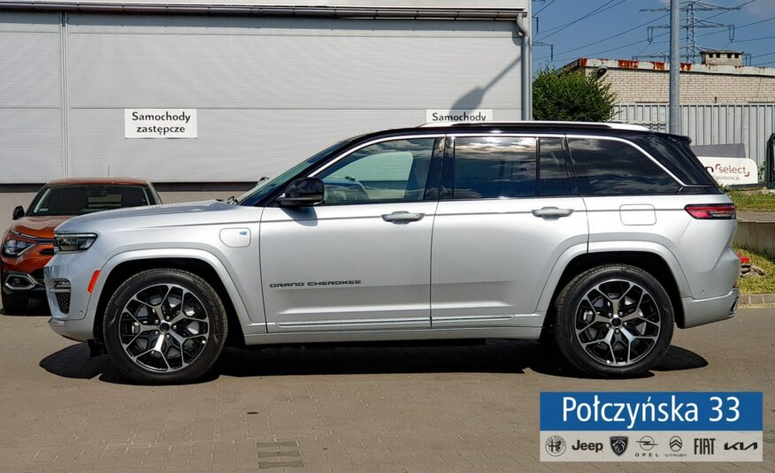 Jeep Grand Cherokee WL Summit Reserve 2.0 PHEV 388KM | Silver Zenith / Czarna skóra | 2024