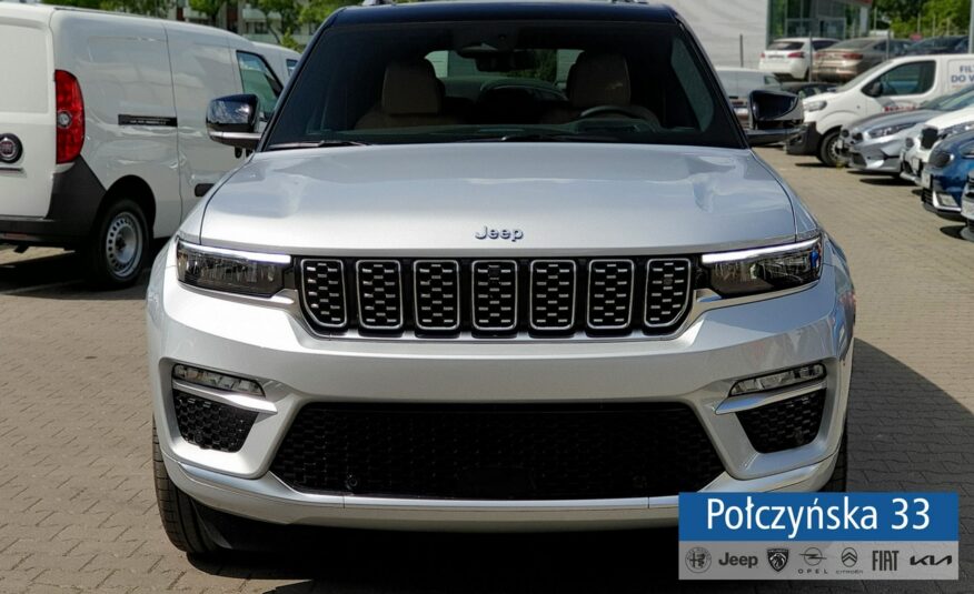 Jeep Grand Cherokee WL Summit Reserve 2.0 PHEV 388KM | Silver Zenith / Czarna skóra | 2024