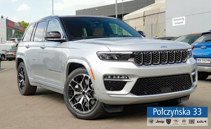 Jeep Grand Cherokee WL Summit Reserve 2.0 PHEV 388KM | Silver Zenith / Czarna skóra | 2024