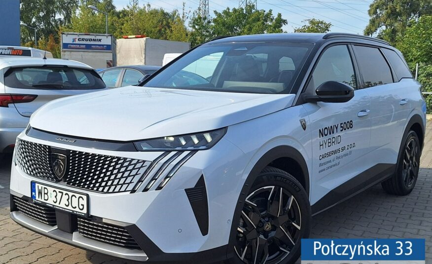 Peugeot 5008 1.2 Hybrid 136 KM eDCS6 GT | Pakiet Bezpieczeństwo |Nowy Model|Demo