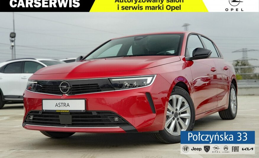 Opel Astra Edition 1.2 AT8 130KM S/S | Czerwony Kardio | 2024