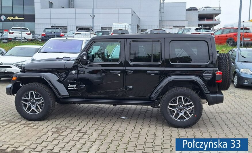 Jeep Wrangler SAHARA 2.0 Turbo 272 KM ATX 4WD | Elektrycznie otwierany dach |MY24