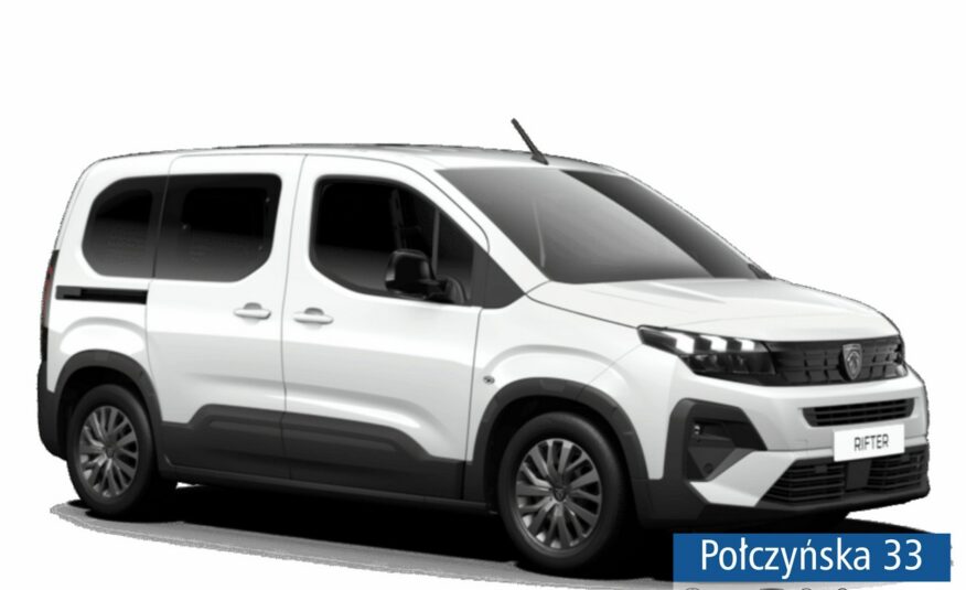 Peugeot RIFTER 1.5 BlueHDI 100 KM MT6 Allure | Czujniki parkowania | WiFi Mirroring